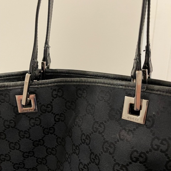 Gucci GG Monogram Black Tote Authentic - Picture 8 of 9
